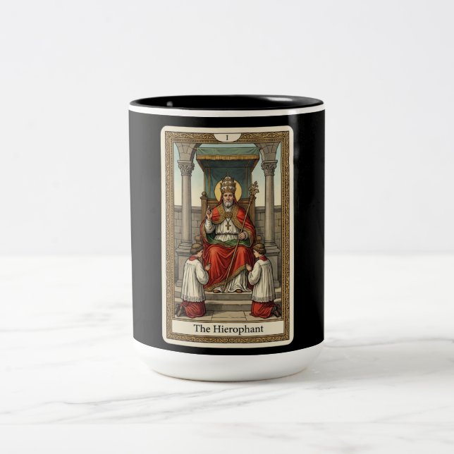 The Hierophant Tarot Two-Tone Coffee Mug (Center)