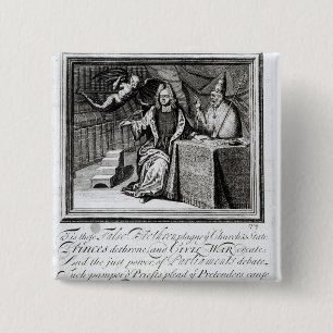 The High Church Champion and his two Seconds 2 Inch Square Button