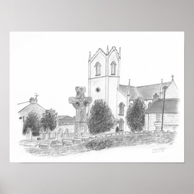 The High Cross and Church Donaghmore County Tyrone Poster (Front)