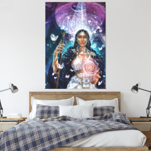 The High Priestess activated - divine feminine art Canvas Print
