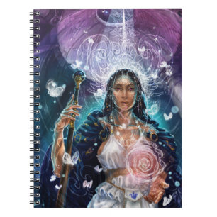 The High Priestess activated - divine feminine art Notebook