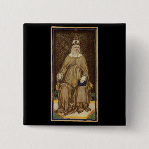 The High Priestess Tarot Card 2 Inch Square Button