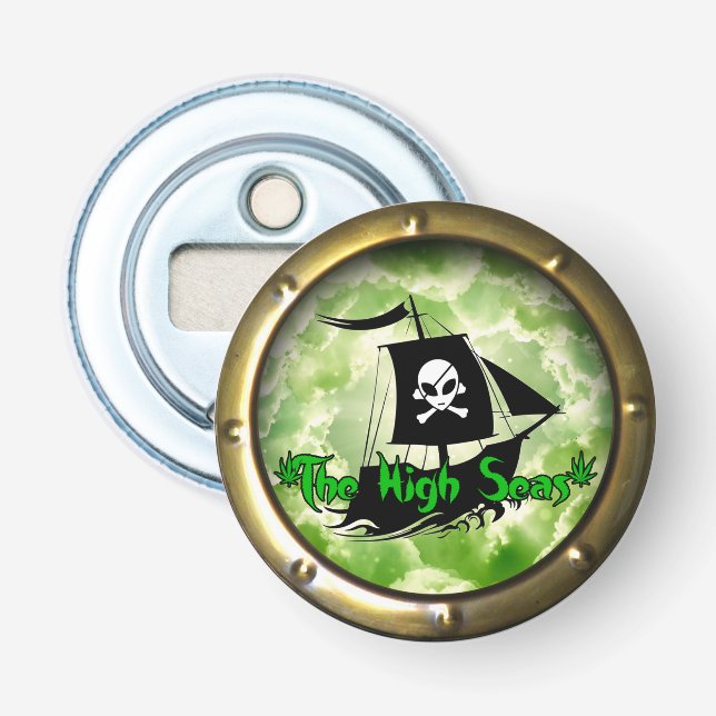 The High Seas Podcast Bottle Opener (Front)