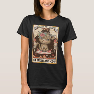 The Highland Cow Tarot Card Cow Mom Western Life W T-Shirt