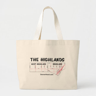 The Highlands Neighbourhood Map Large Tote Bag