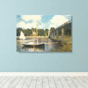 The Highway Bridge at Argenteuil by Claude Monet Canvas Print