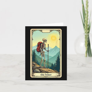 The Hiker Tarot Card Skeleton Mountain Hiking 