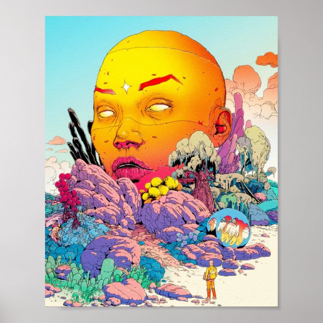 "The Hill of Sorrows" Colourful vibrant closeup Poster (Front)