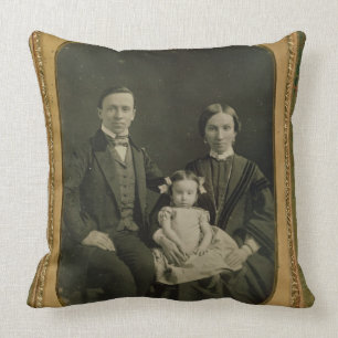 The Hiller family, c.1850 (daguerreotype) Throw Pillow