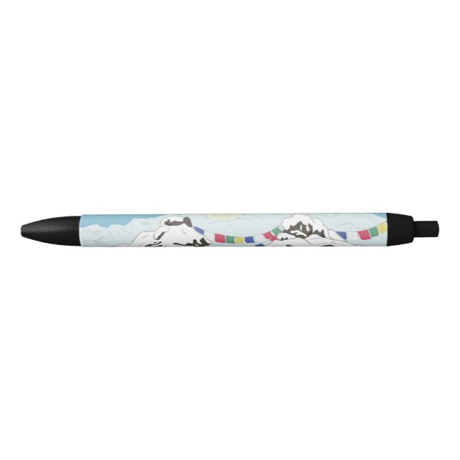 The Himalayas Black Ink Pen (Front)
