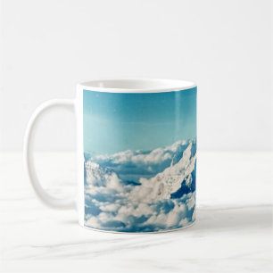 The Himalayas Mountains in Clouds Blue Sky Coffee Mug