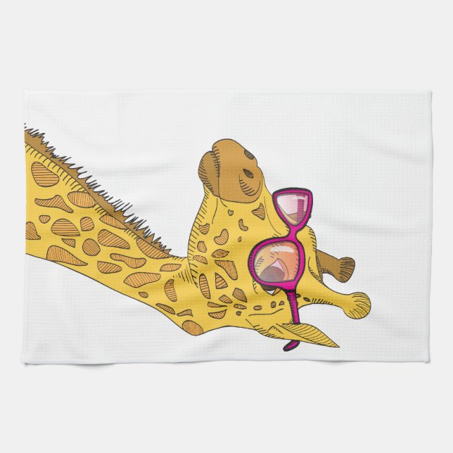 The Hipster Giraffe Kitchen Towel (Horizontal)