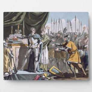 The Historic Day of Bouvines in 1214, engraved by Plaque