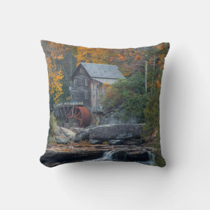 The Historic Grist Mill On Glade Creek 2 Throw Pillow
