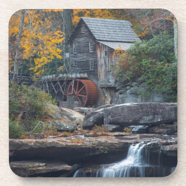 The Historic Grist Mill On Glade Creek Coaster (Front)