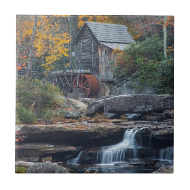 The Historic Grist Mill On Glade Creek Tile (Front)