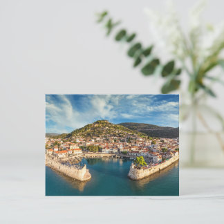 The historic port of Nafpaktos, Greece Postcard