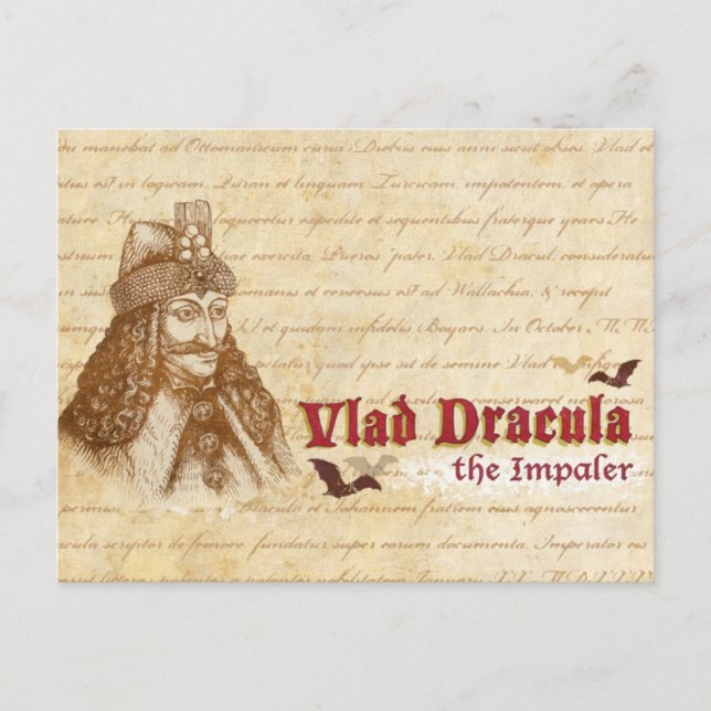The historical Count Dracula Postcard (Front)