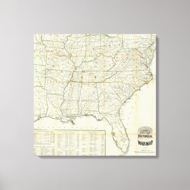 The Historical War Map Canvas Print (Front)