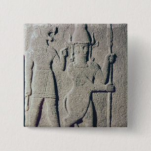 The Hittite God Uomi, Karkemish 2 Inch Square Button