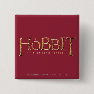 The Hobbit Logo Textured 2 Inch Square Button