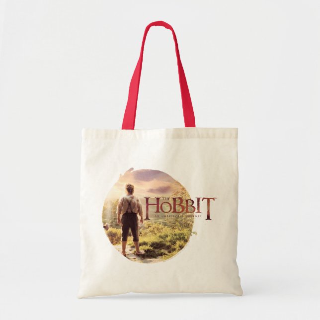 The Hobbit Logo with BILBO BAGGINS™ Back Tote Bag (Front)