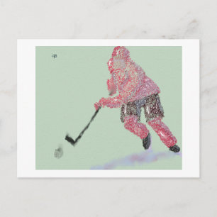 The Hockey Player Postcard