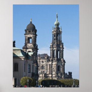 The hofkirche (Church of the Court) Dresden Poster