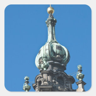 The hofkirche (Church of the Court) Dresden Square Sticker