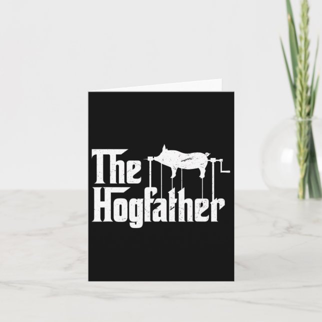 The Hogfather Rbecue Chef Funny Bbq Grill Master  Card (Front)