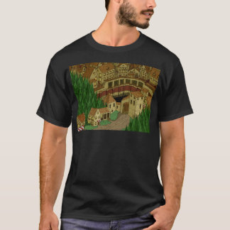 The Hole. A Medieval City Artwork. Hand Drawn. T-Shirt