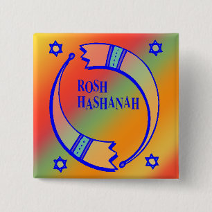 The Holiday Horns - 2 Inch Square Button