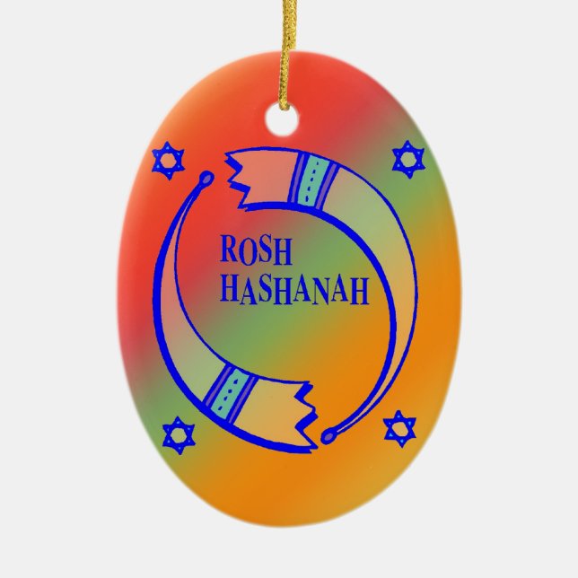 The Holiday Horns - Ceramic Ornament (Front)