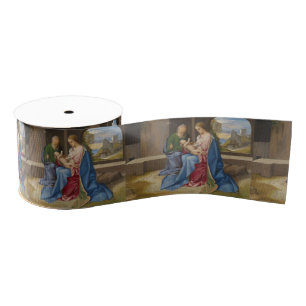 The Holy Family by Giorgione Grosgrain Ribbon