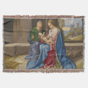 The Holy Family by Giorgione Throw Blanket
