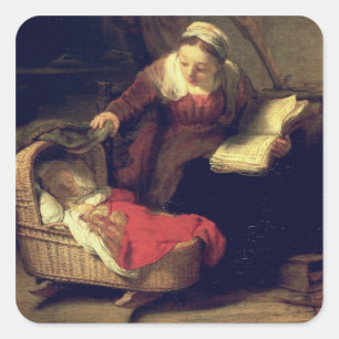 The Holy Family, c.1645 Square Sticker