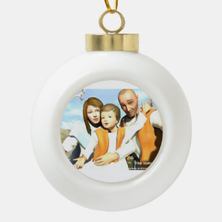 The Holy Family   Ceramic Ball Christmas Ornament