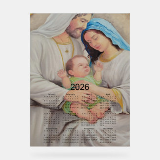 The Holy Family: Divine Love 2026 Calendar Acrylic Sign