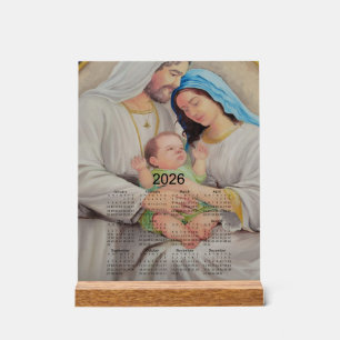 The Holy Family: Divine Love 2026 Calendar Acrylic Sign