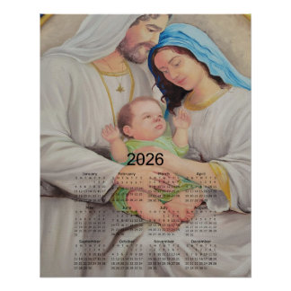 The Holy Family: Divine Love 2026 Calendar Poster