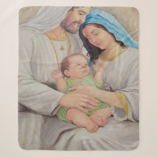 The Holy Family: Divine Love Portrait Sherpa Blanket