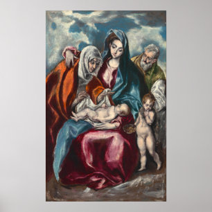 The Holy Family - El Greco, Greek Fine Art Poster