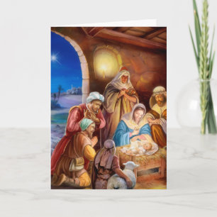 The holy family holiday card
