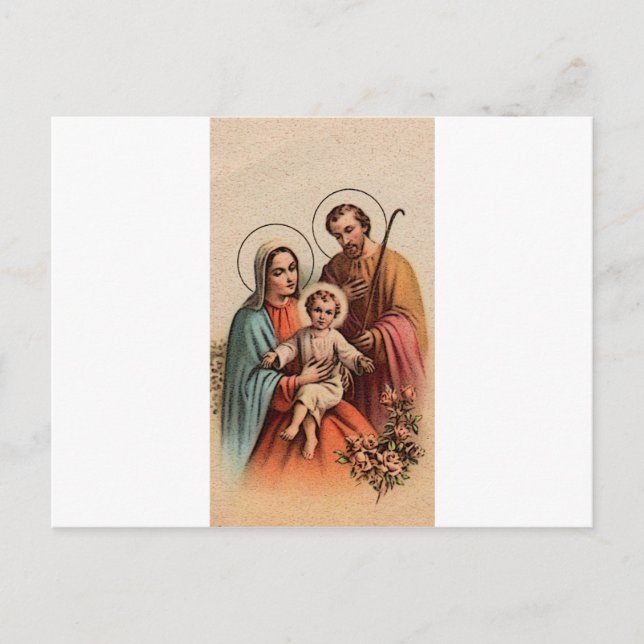 The Holy Family - Jesus, Mary, and Joseph Postcard (Front)