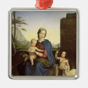 The Holy Family Metal Ornament