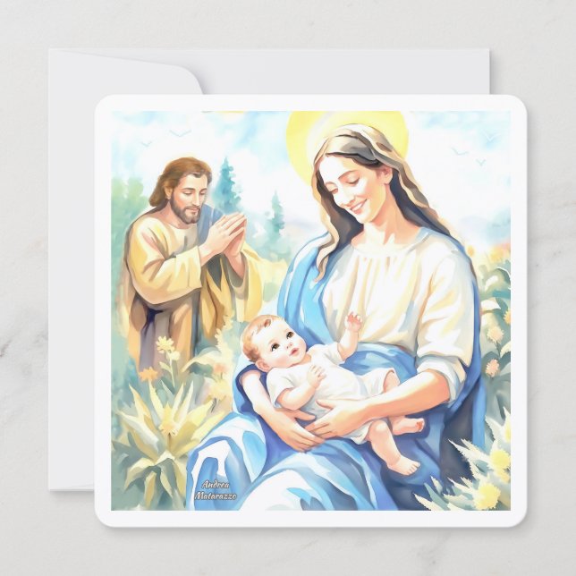 The Holy Family - Nativity Holiday Card (Front)