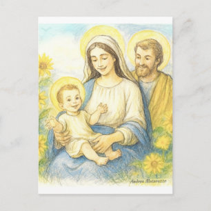 The Holy Family - Nativity Holiday Postcard