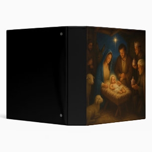 The Holy family nativity w/3 wise men Binder