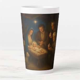 The Holy family nativity w/3 wise men Latte Mug