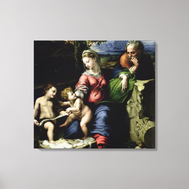 The Holy Family of the Oak Tree, c.1518 Canvas Print (Front)